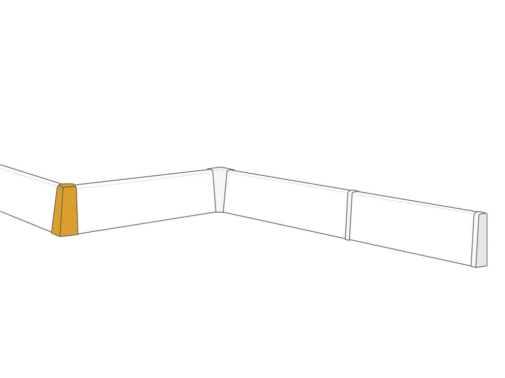 Außenecke weiß L/B/H: ca. 1x1x5,8 cm Außenecke Weiß 58mm (2 Stück) - weiß (1,00/1,00/5,80cm)