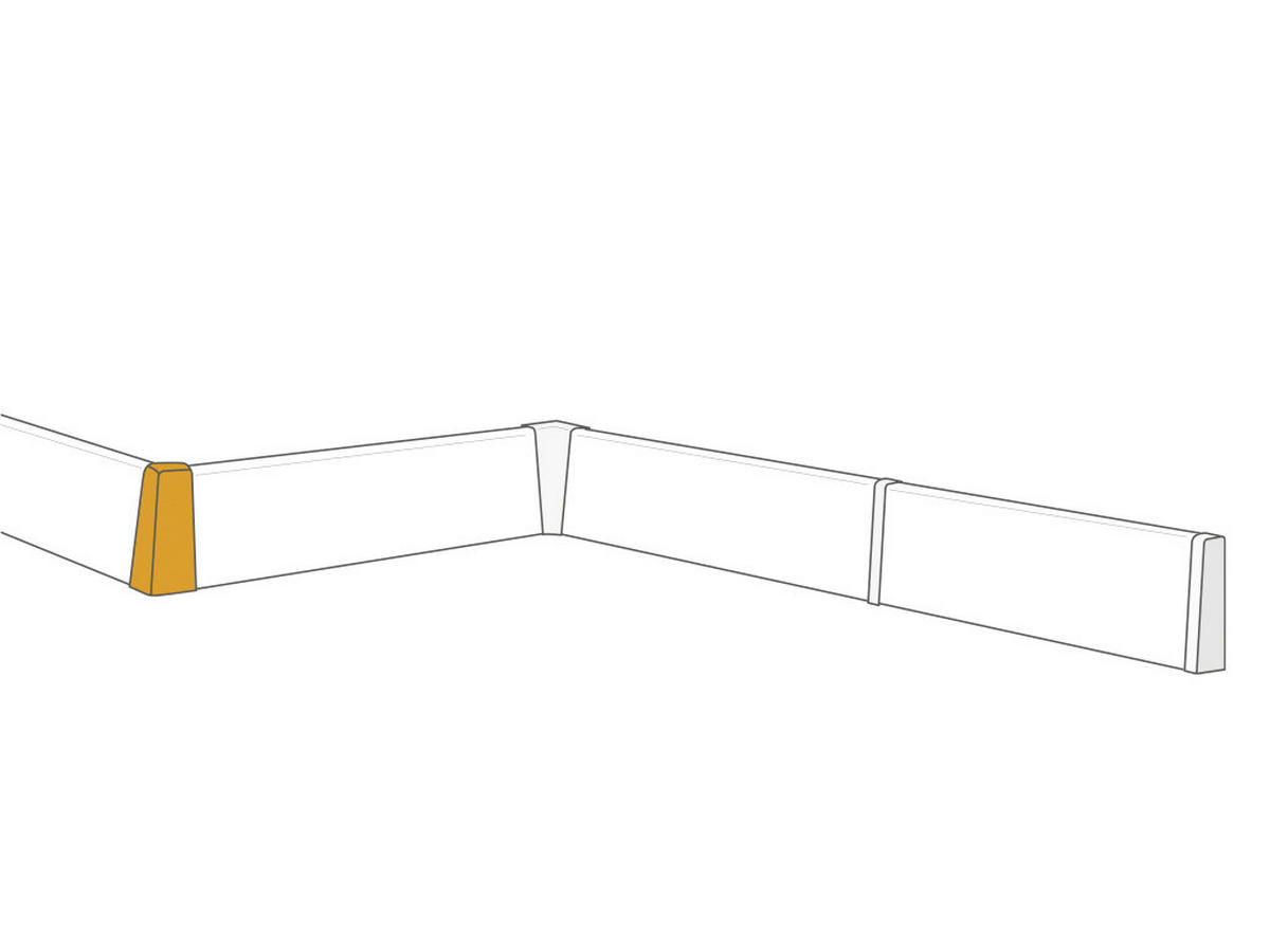 Außenecke weiß L/B/H: ca. 1x1x5,8 cm Außenecke Weiß 58mm (2 Stück) - weiß (1,00/1,00/5,80cm)