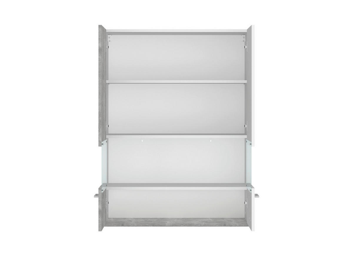 Vitrine Vulcan Plus Beton Optik B/H/T: ca. 85x113x35 cm Vulcan Plus - Beton (85,00/113,00/35,00cm)