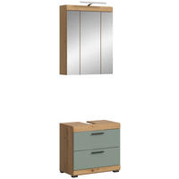 Badezimmer-Set Scout Eiche Artisan Nachbildung salbei Nachbildung B/H/T: ca. 60x191x37 cm Scout - Eiche/salbei (60,00/191,00/37,00cm) - xonox.home