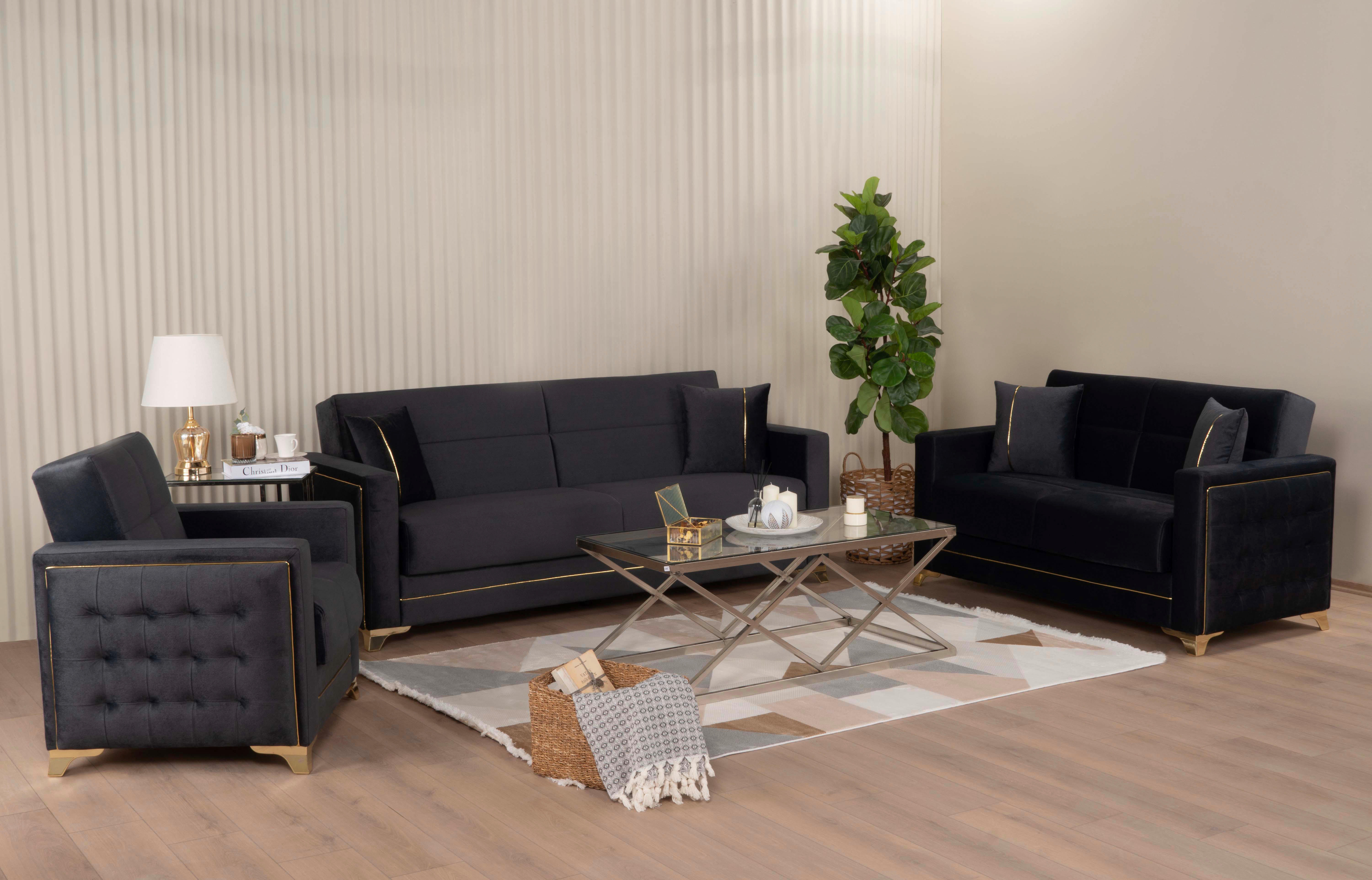 Thumbnail - Sofa 3-2-1 Cavana anthrazit Microfaser