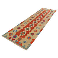 PersaTepp Teppich Kelim Gashgai beige B/H/L: ca. 90x1x290 cm Kelim Gashgai - beige/rot (290,00/90,00/1,00cm) - PersaTepp