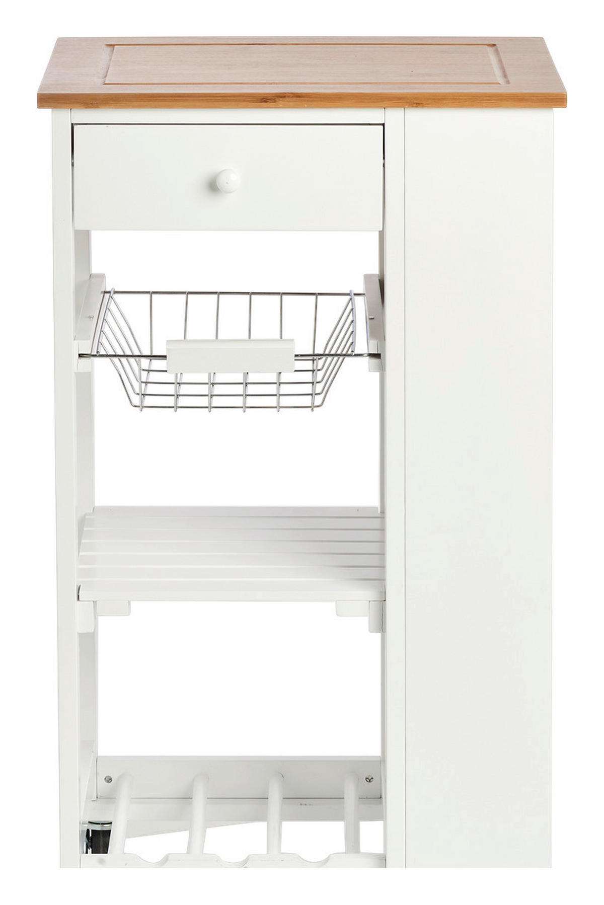 Zeller Küchenrollwagen weiß MDF B/H/L: ca. 50x86,5x37 cm Küchenrollwagen - weiß (37,00/50,00/86,50cm) - Zeller