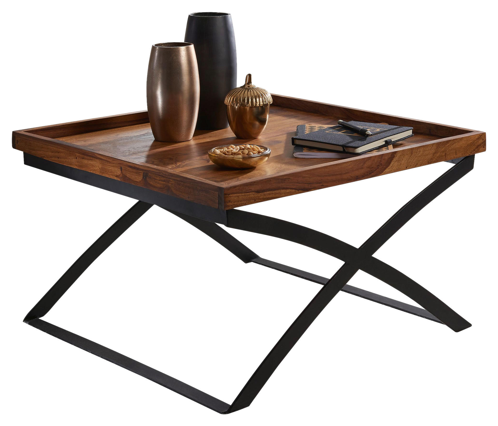 Couchtisch braun B/H/T: ca. 63x39x63 cm Couchtisch - braun (63,00/39,00/63,00cm) - Wohnling