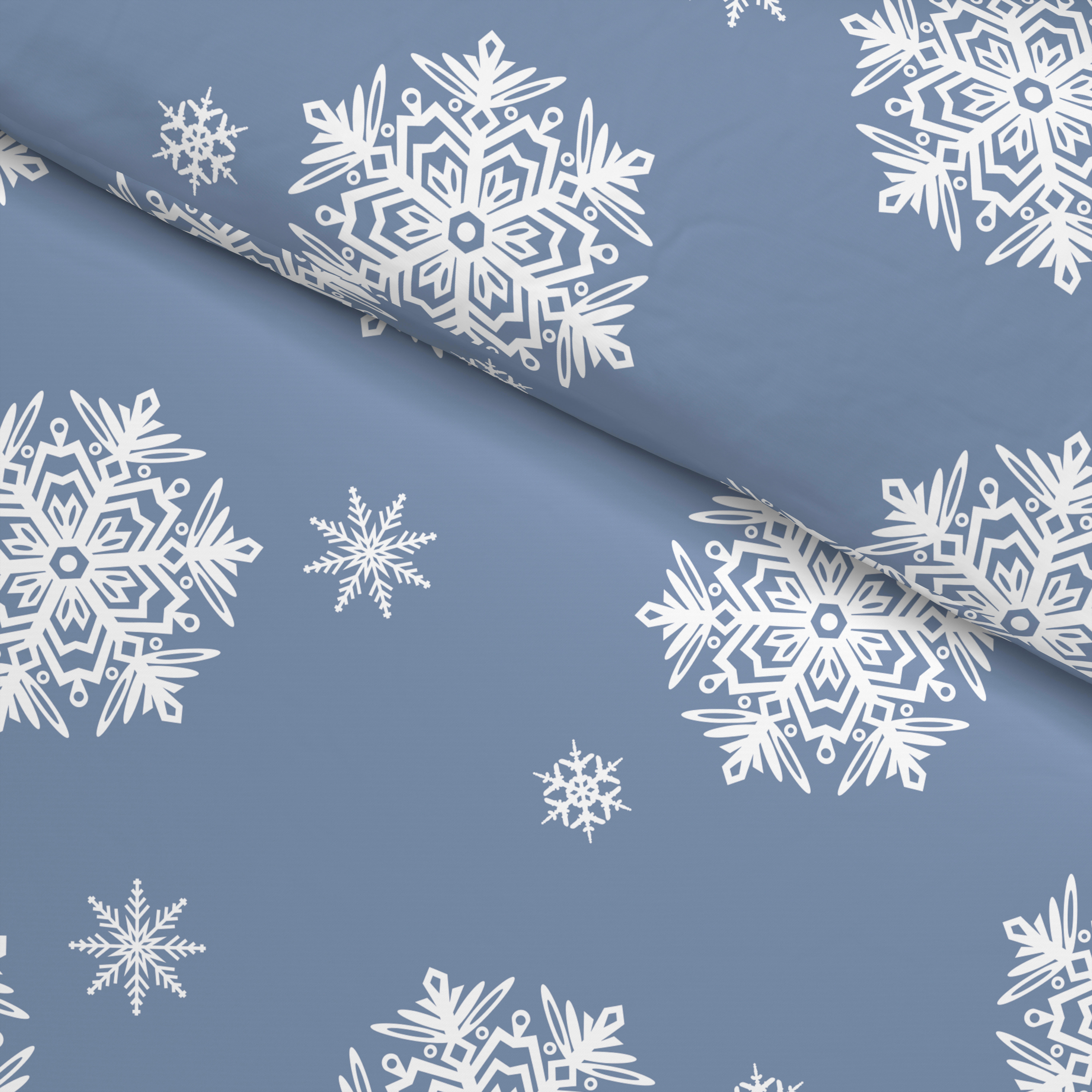 Baumwoll Bettwäsche Biber Bettwäsche_Biber Flocken 135x200cm - blau (135,00/200,00cm)