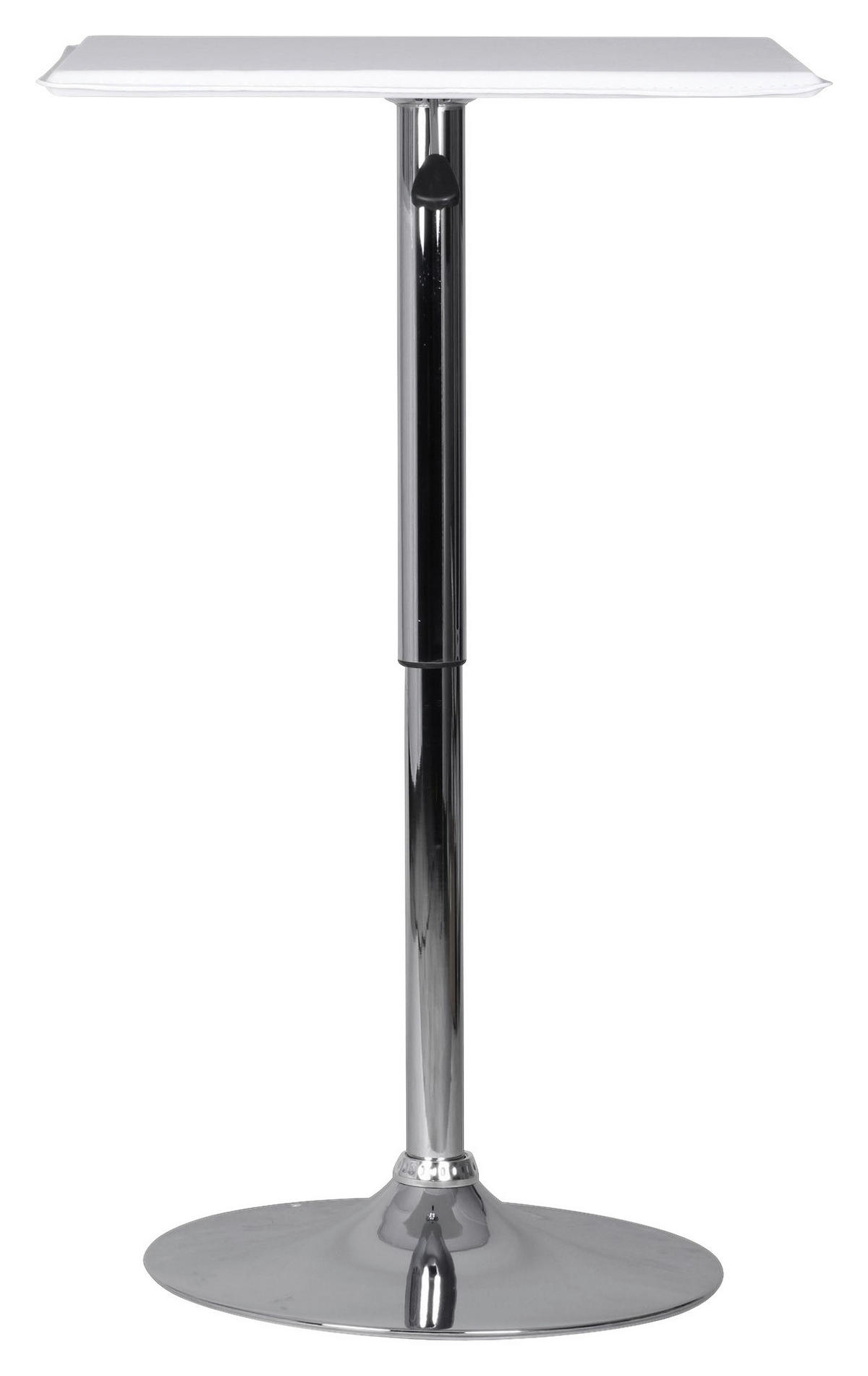 Tisch weiß Chrom verchromt MDF B/T: ca. 63x63 cm Stehtisch - weiß/Chrom (63,00/63,00cm) - Amstyle