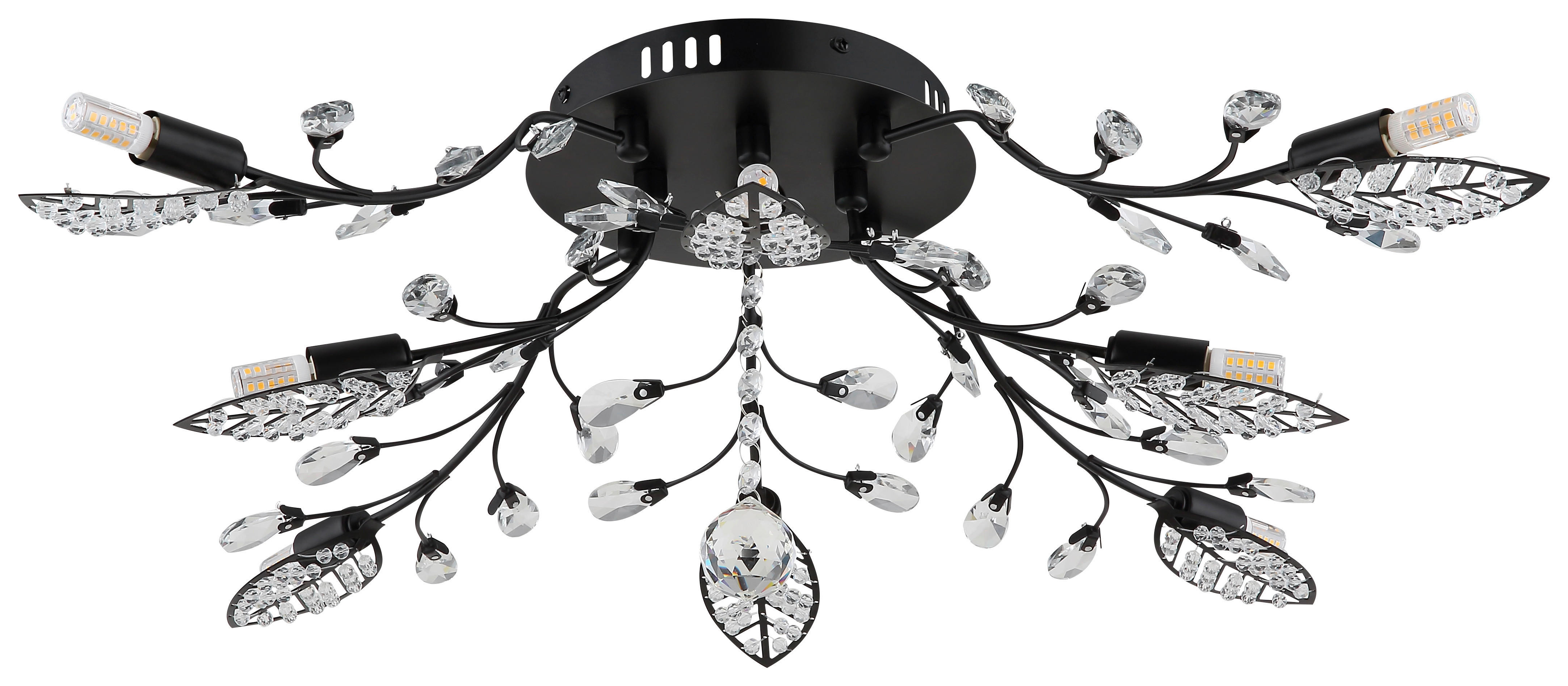 GLOBO Deckenventilator schwarz Metall B/H/L: ca. 65x20x65 cm Deckenleuchte-Janis - schwarz (65,00/65,00/20,00cm) - GLOBO