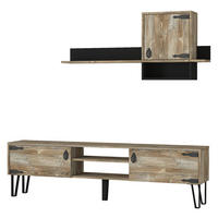Wohnwand Costa Eiche Nachbildung B/H/T: ca. 180x49x29,5 cm Costa - Eiche (180,00/49,00/29,50cm) - moebel17