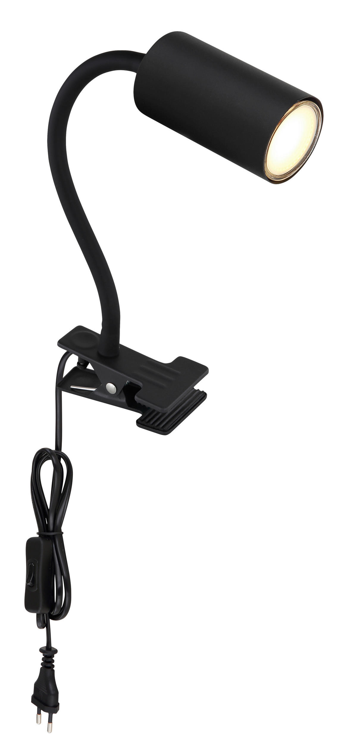 GLOBO Klemmleuchte schwarz Metall B/H/T: ca. 10x41,5x29 cm GU10 1 Brennstellen ROBBY - schwarz (10,00/41,50/29,00cm) - GLOBO