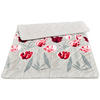 Steppbett Leichtsteppbett Tulpen 135x200cm - rot/silber (135,00/200,00cm)