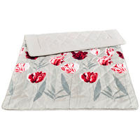 Steppbett Leichtsteppbett Tulpen 135x200cm - rot/silber (135,00/200,00cm)