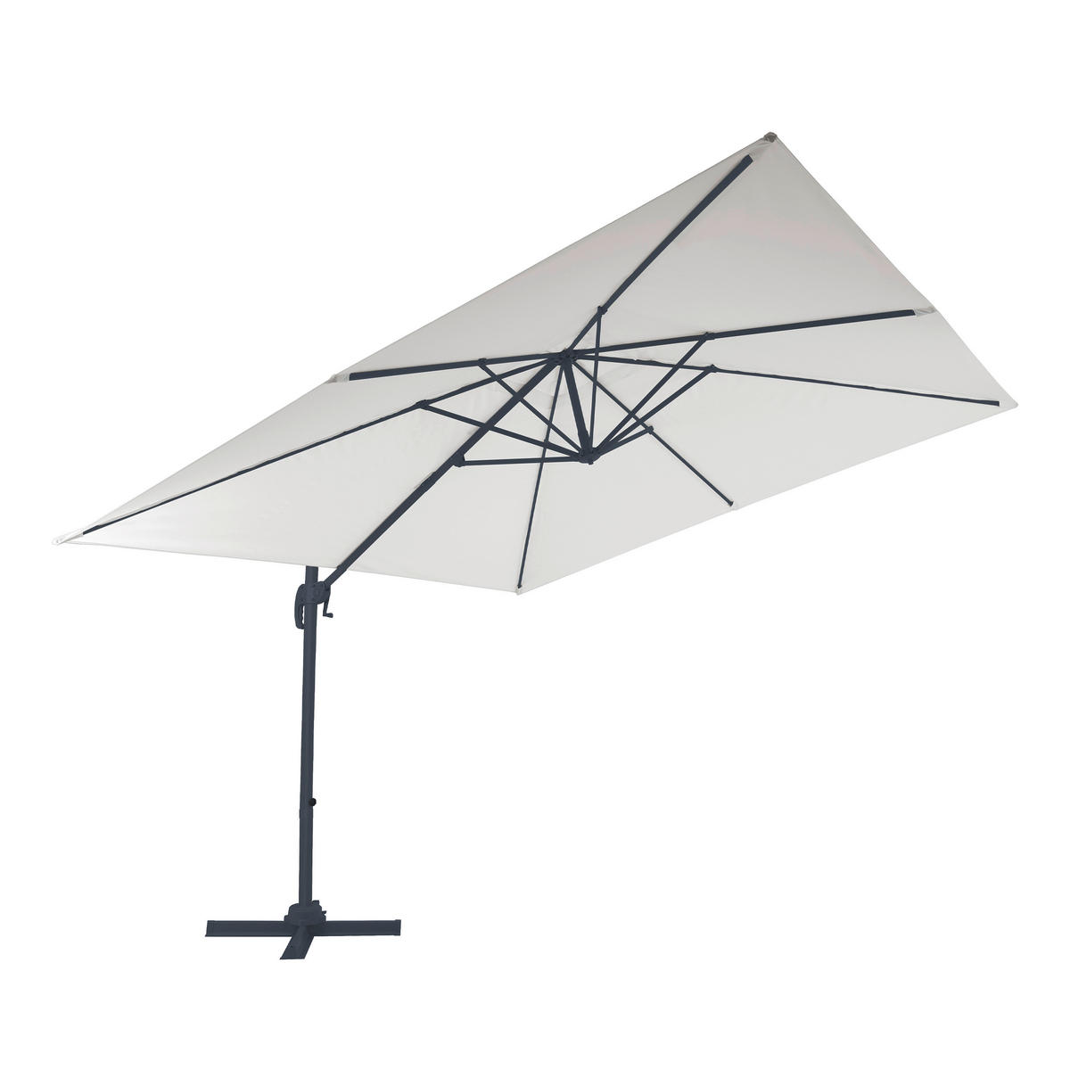 AXI Outdoor Living Ampelschirm Nima anthrazit Metall B/H/L: ca. 300x250x300 cm Nima - beige/anthrazit (300,00/300,00/250,00cm) - AXI Outdoor Living