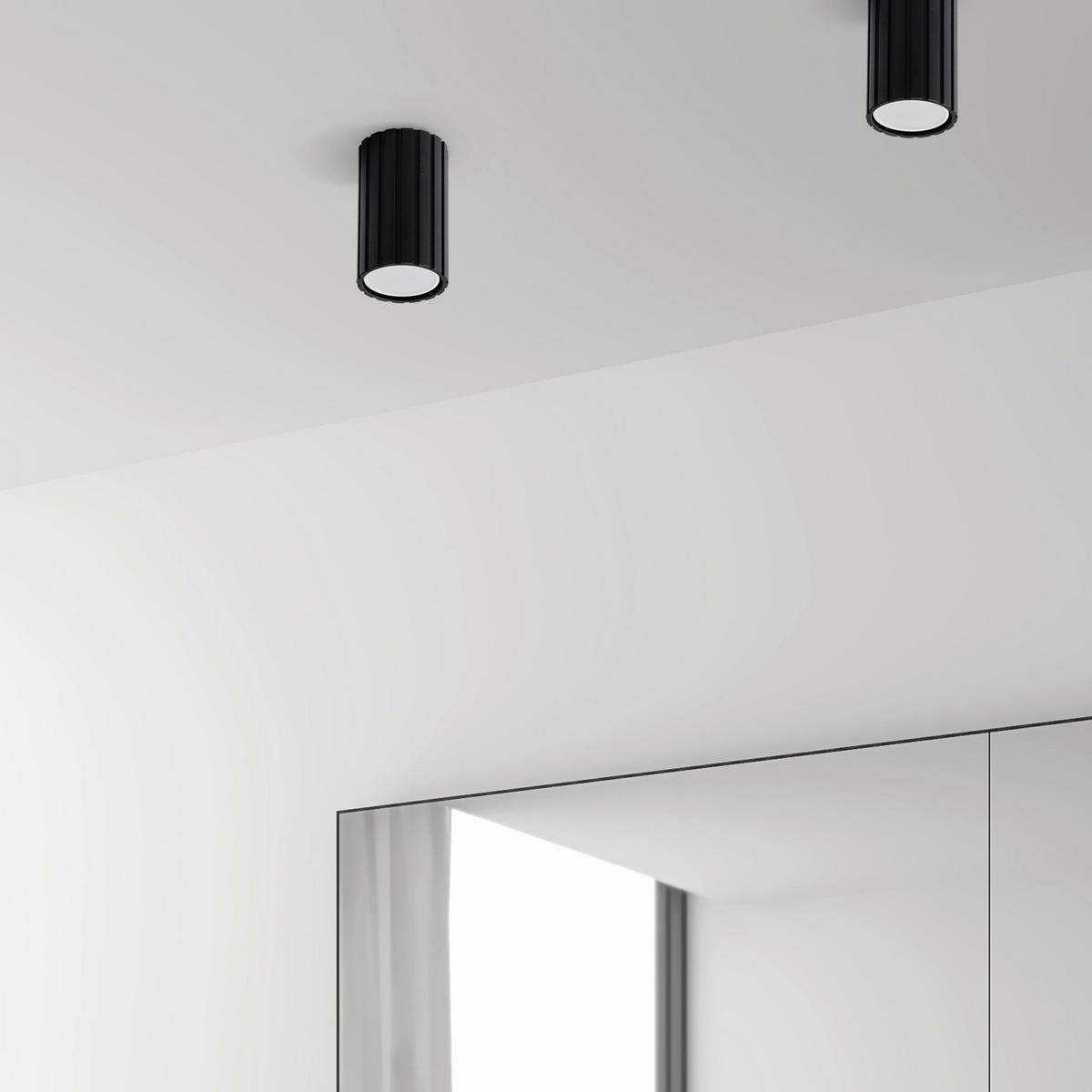 Lamkur Strahler schwarz Stahl B/H/L: ca. 6,5x10x6,5 cm 1 Brennstellen Prisma - schwarz (6,50/6,50/10,00cm) - Lamkur