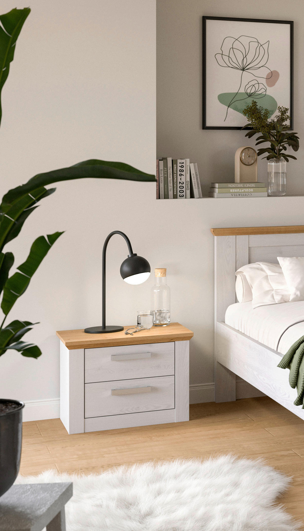 Nachtkonsolen VERONA Sibiu Lärche Nachbildung Eiche Artisan Nachbildung B/H/T: ca. 56x43x39 cm VERONA - Eiche (56,00/43,00/39,00cm) - xonox.home