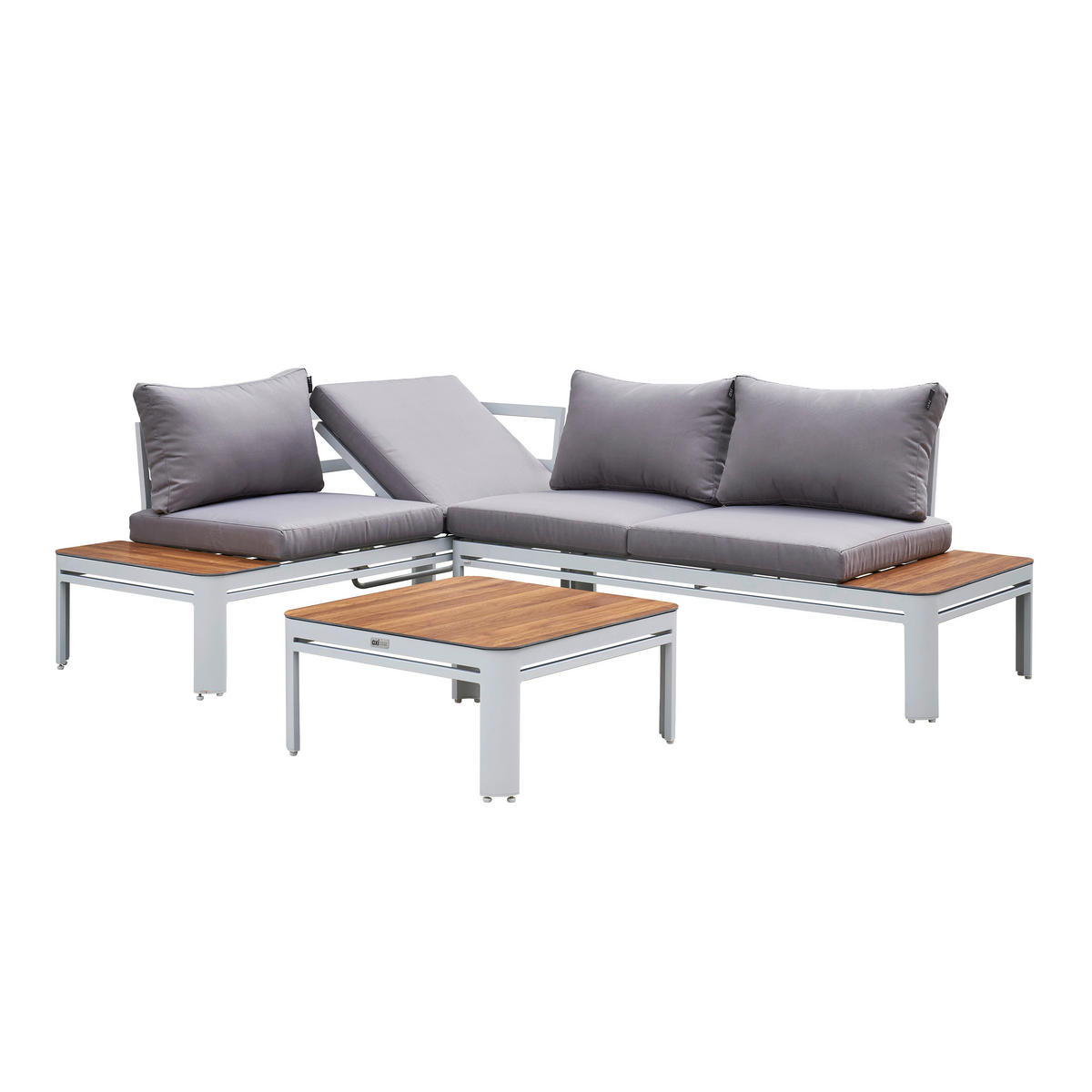 AXI Outdoor Living Loungeset Eos braun Textil B/H/L: ca. 157x65x71 cm Eos - braun/weiß (71,00/157,00/65,00cm) - AXI Outdoor Living