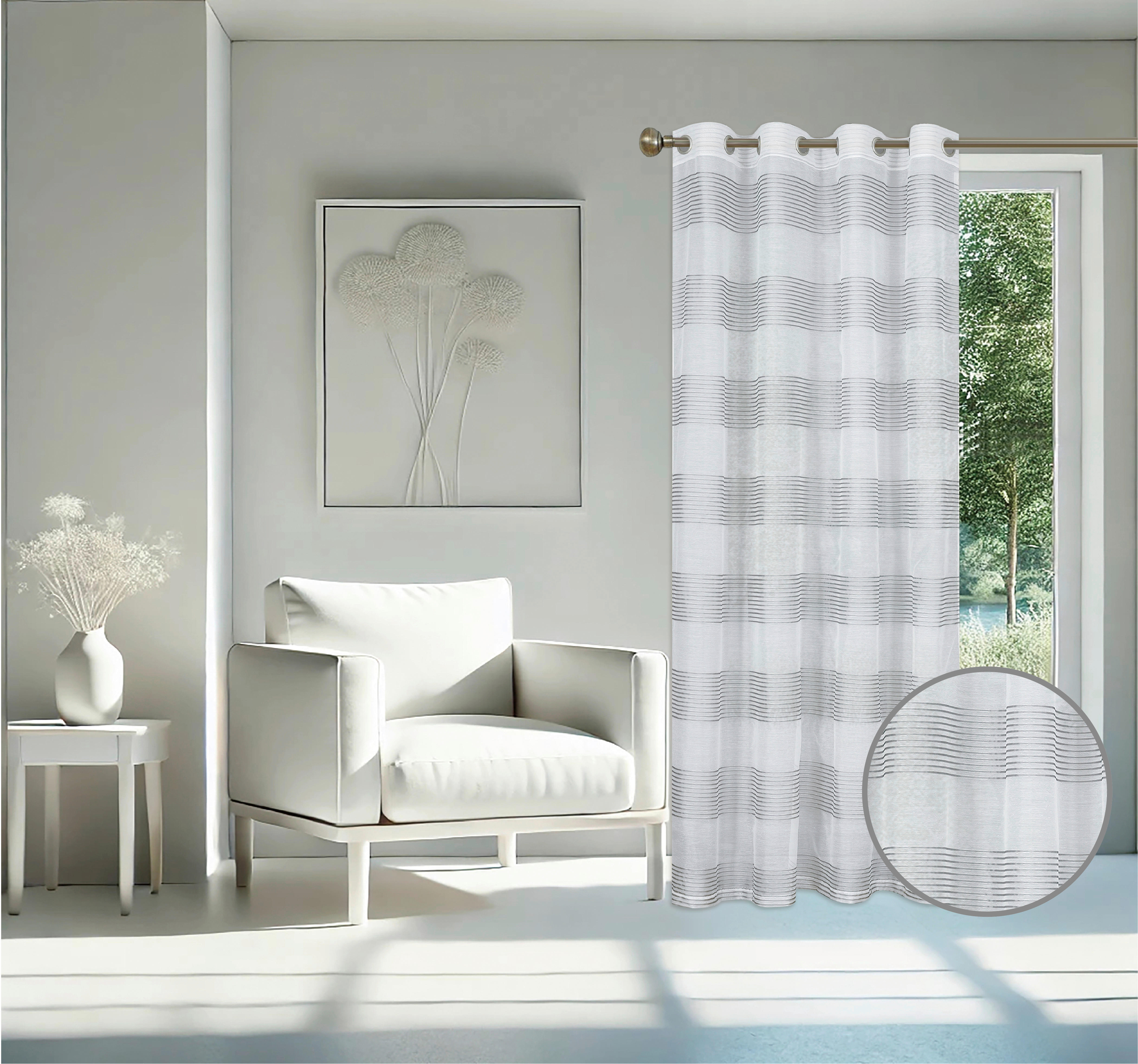 Thumbnail - home Topline Ösenvorhang Mina anthrazit B/L: ca. 135x245 cm