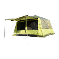 Outsunny Familienzelt gelb Metall B/H/L: ca. 310x225x410 cm Familienzelt - gelb/grün (410,00/310,00/225,00cm) - Outsunny
