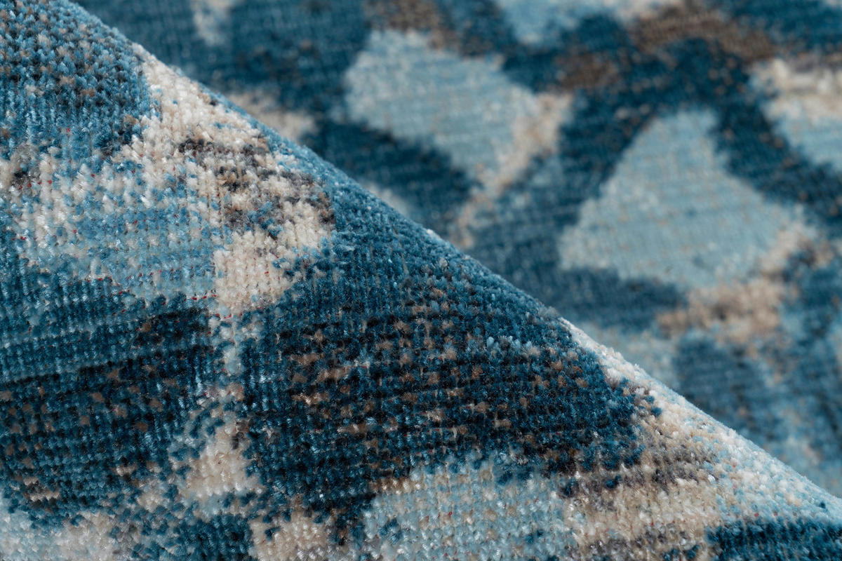 Kayoom Kurzflorteppich Milan 425 mehrfarbig B/H/L: ca. 80x0,5x150 cm Milan 425 - blau/mehrfarbig (150,00/80,00/0,50cm) - Kayoom