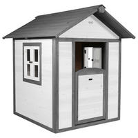 AXI Spielhaus Lodge grau B/H/T: ca. 111x133x135 cm Lodge - weiß/grau (111,00/133,00/135,00cm) - AXI