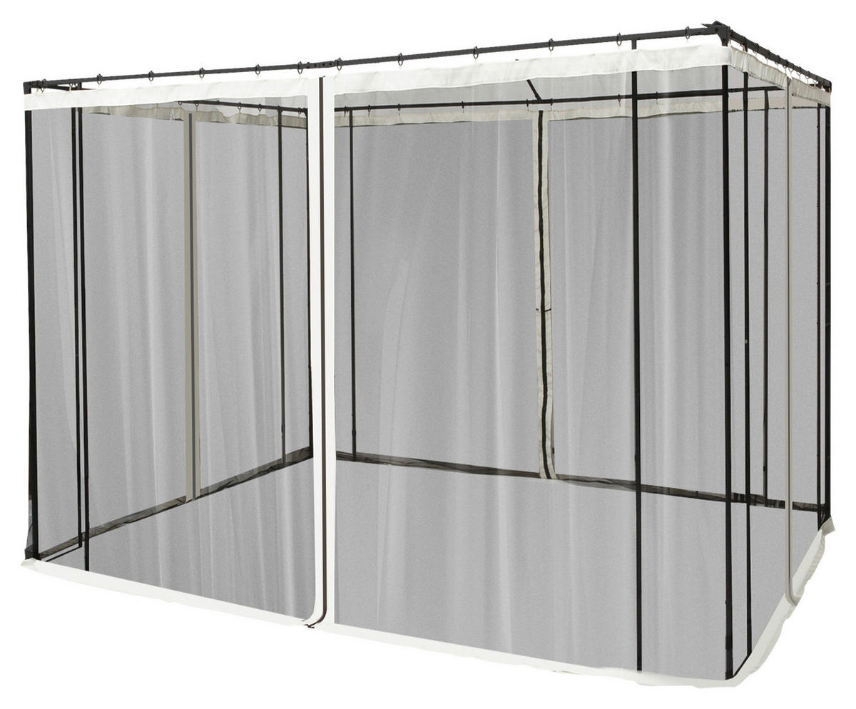 Outsunny Moskitonetz beige B/L: ca. 207x302 cm Moskitonetz - beige/schwarz (207,00/302,00cm) - Outsunny