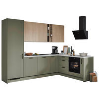 nobilia Winkelküche Senso olive Lack Premium Matt B/H/T: ca. 280x224x205 cm Senso - Eiche/Lichtgrau (280,00/224,00/205,00cm) - nobilia