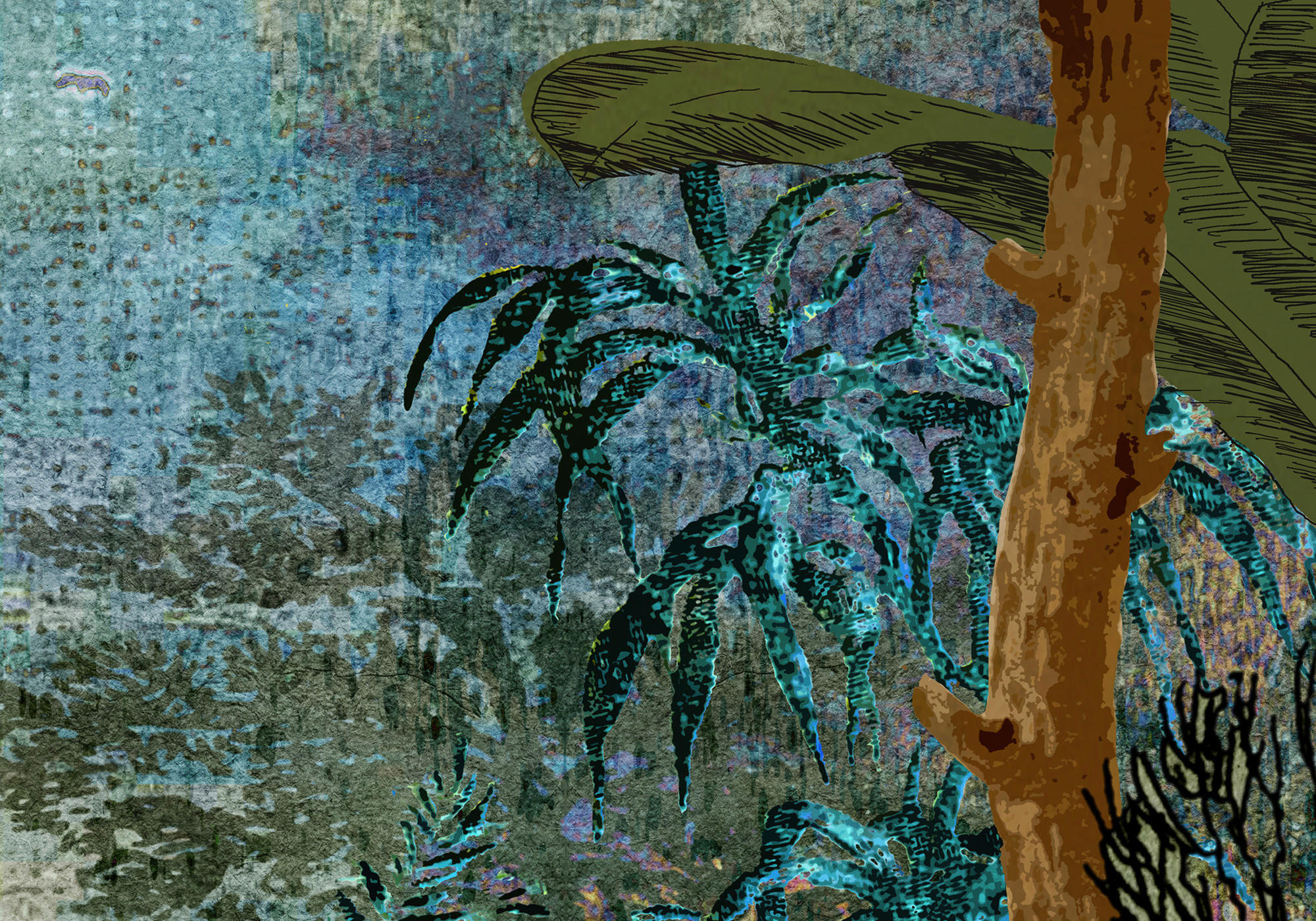 Komar Fototapete Cours Fluvial B/L: ca. 250x250 cm Cours Fluvial - (250,00/250,00cm) - Komar