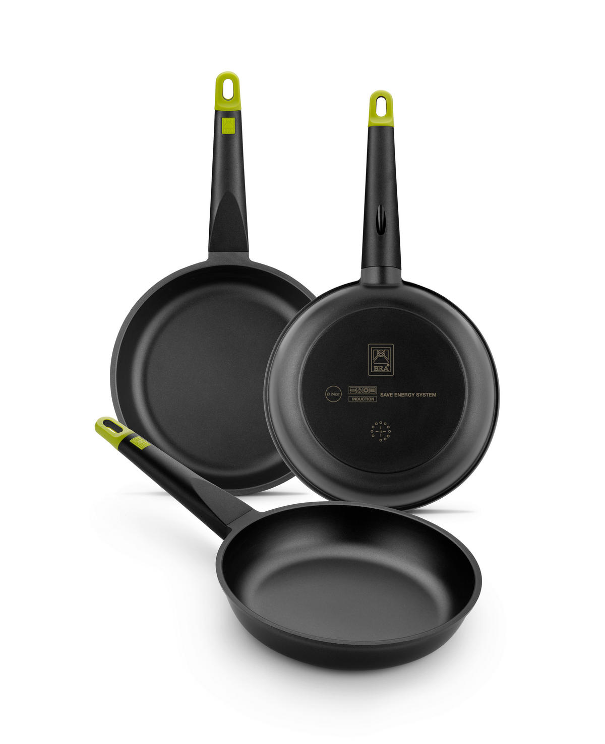 BRA Pfannenset Foodie schwarz Aluminium Foodie - schwarz - BRA