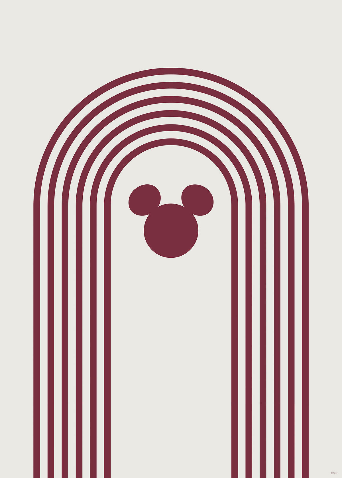 Komar Poster Minimal Mickey Disney B/L: ca. 50x70 cm Minimal Mickey - (50,00/70,00cm) - Komar