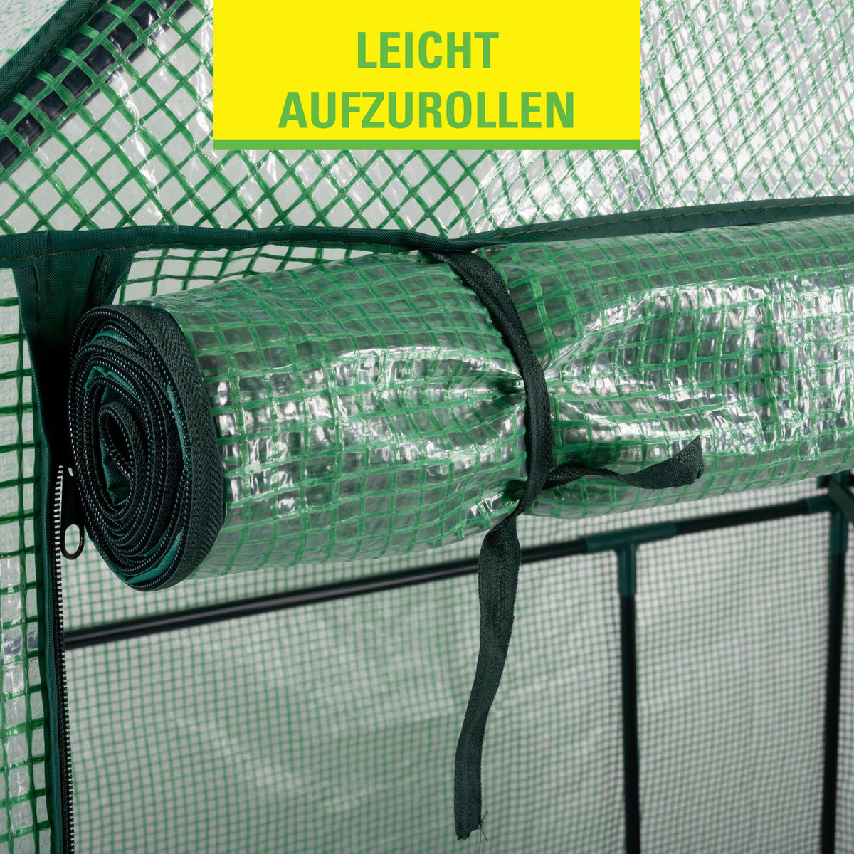 Kinzo Gewächshaus B/H/L: ca. 73x195x143 cm Gewächshaus_begehbar - grün (143,00/73,00/195,00cm) - Kinzo