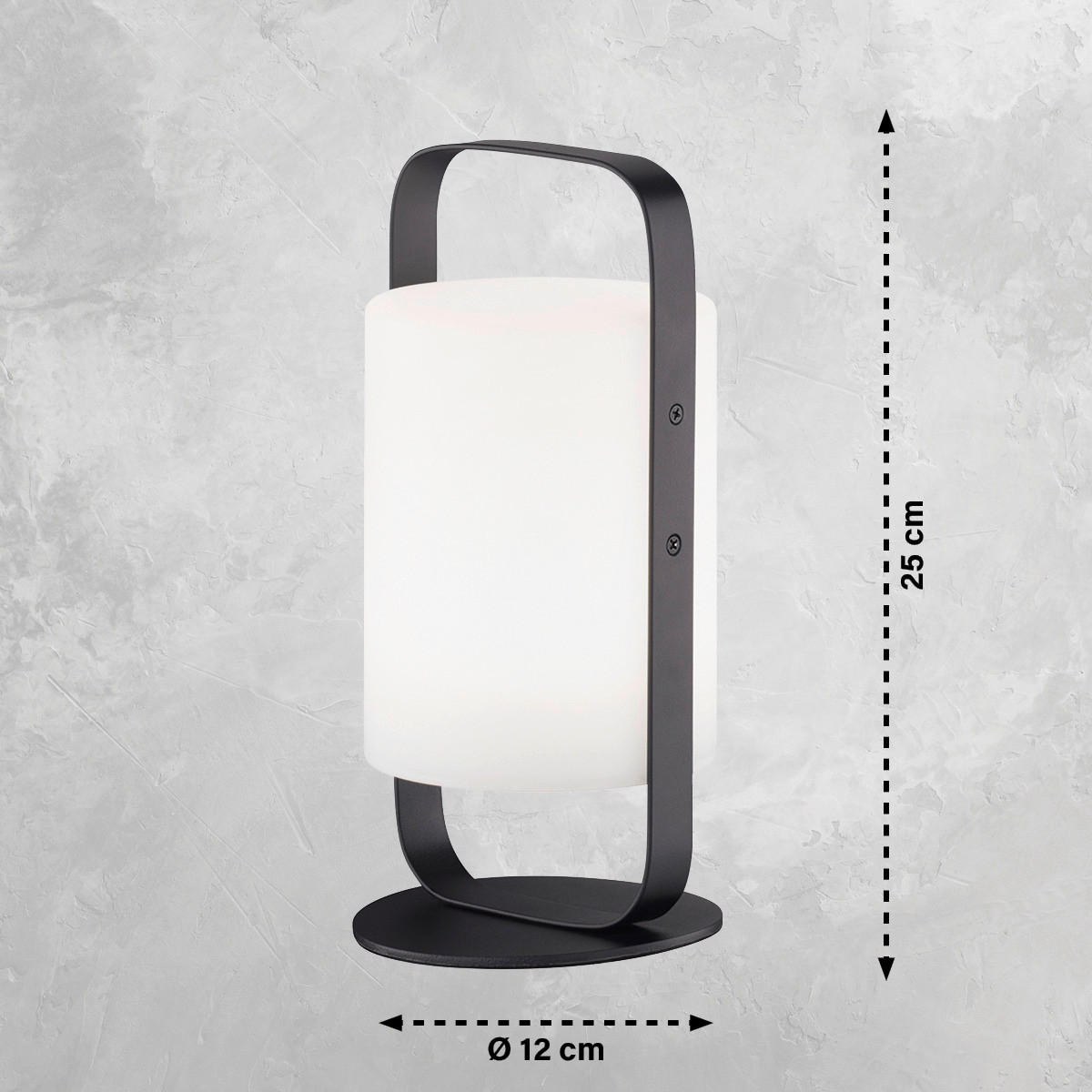 LED-Außenleuchte 850184 Casoli schwarz weiß H/D: ca. 25x12 cm Casoli - weiß/schwarz (12,00/25,00cm) - easy! by FHL