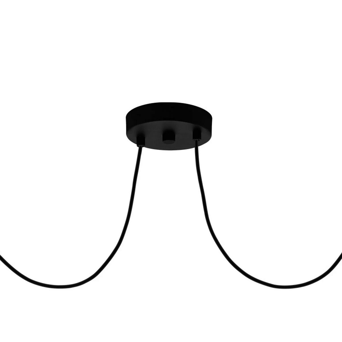 Eglo Pendelleuchte schwarz Stahl B/H/L: ca. 36x110x139 cm E27 2 Brennstellen Pompeya - schwarz (139,00/36,00/110,00cm) - Eglo