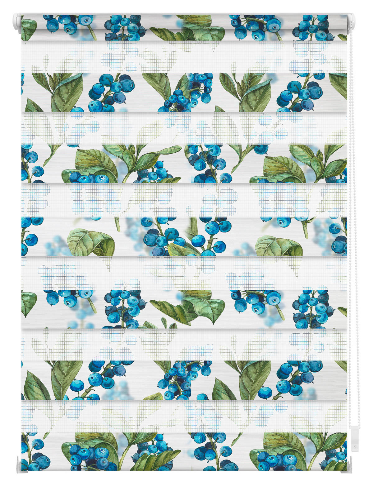 Doppelrollo Duo Heidelbeere blau B/T: ca. 80x150 cm Duo Heidelbeere - blau/grün (80,00/150,00cm) - LICHTBLICK