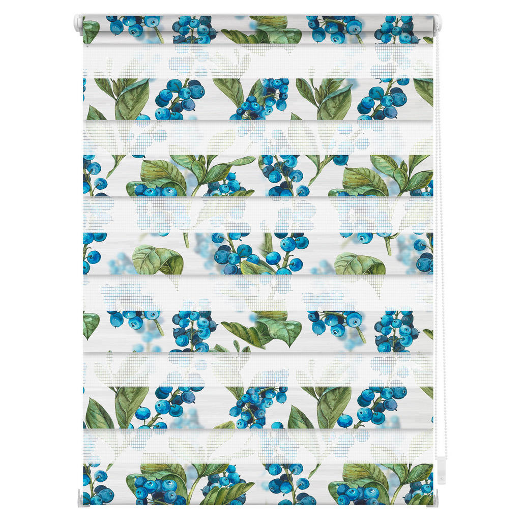 Thumbnail - Doppelrollo Duo Heidelbeere blau B/T: ca. 100x150 cm