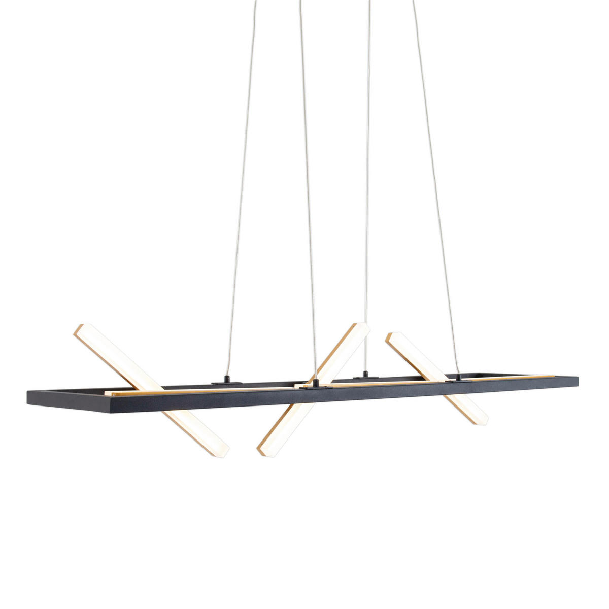 Näve Leuchten Pendelleuchte 7087058 gold Metall Kunststoff B/H/T: ca. 54x132x100 cm null 6 Brennstellen Cadice - gold (54,00/132,00/100,00cm) - Näve Leuchten
