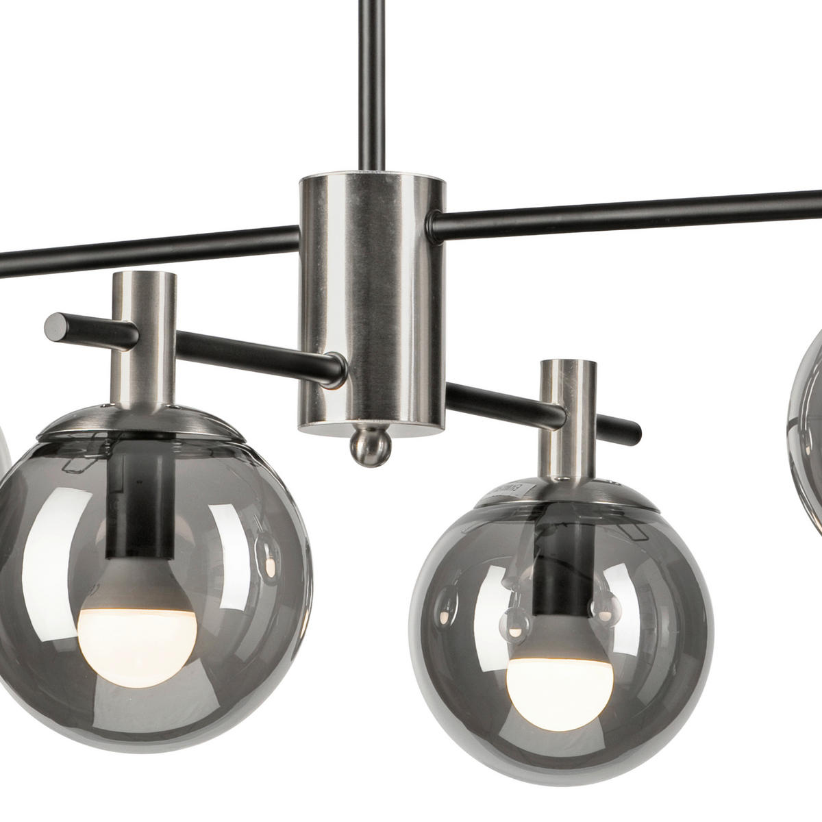 Lamkur Deckenleuchte Chrom Glas Stahl B/H/L: ca. 61x53x61 cm E14 4 Brennstellen LILOU - Chrom (61,00/61,00/53,00cm) - Lamkur