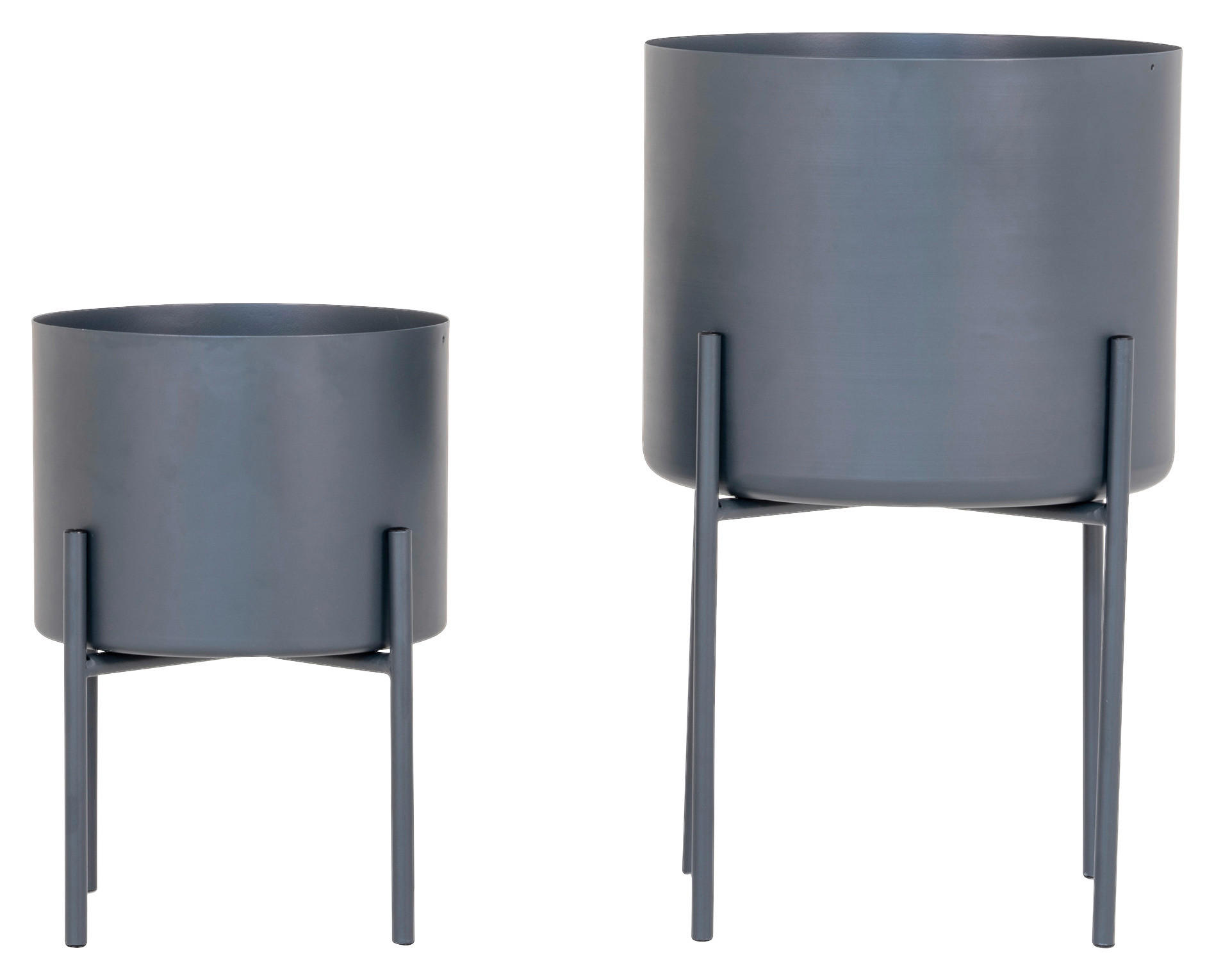 Housenordic Blumentopf 2erSet Pavia grau Stahl Pavia - grau - Housenordic