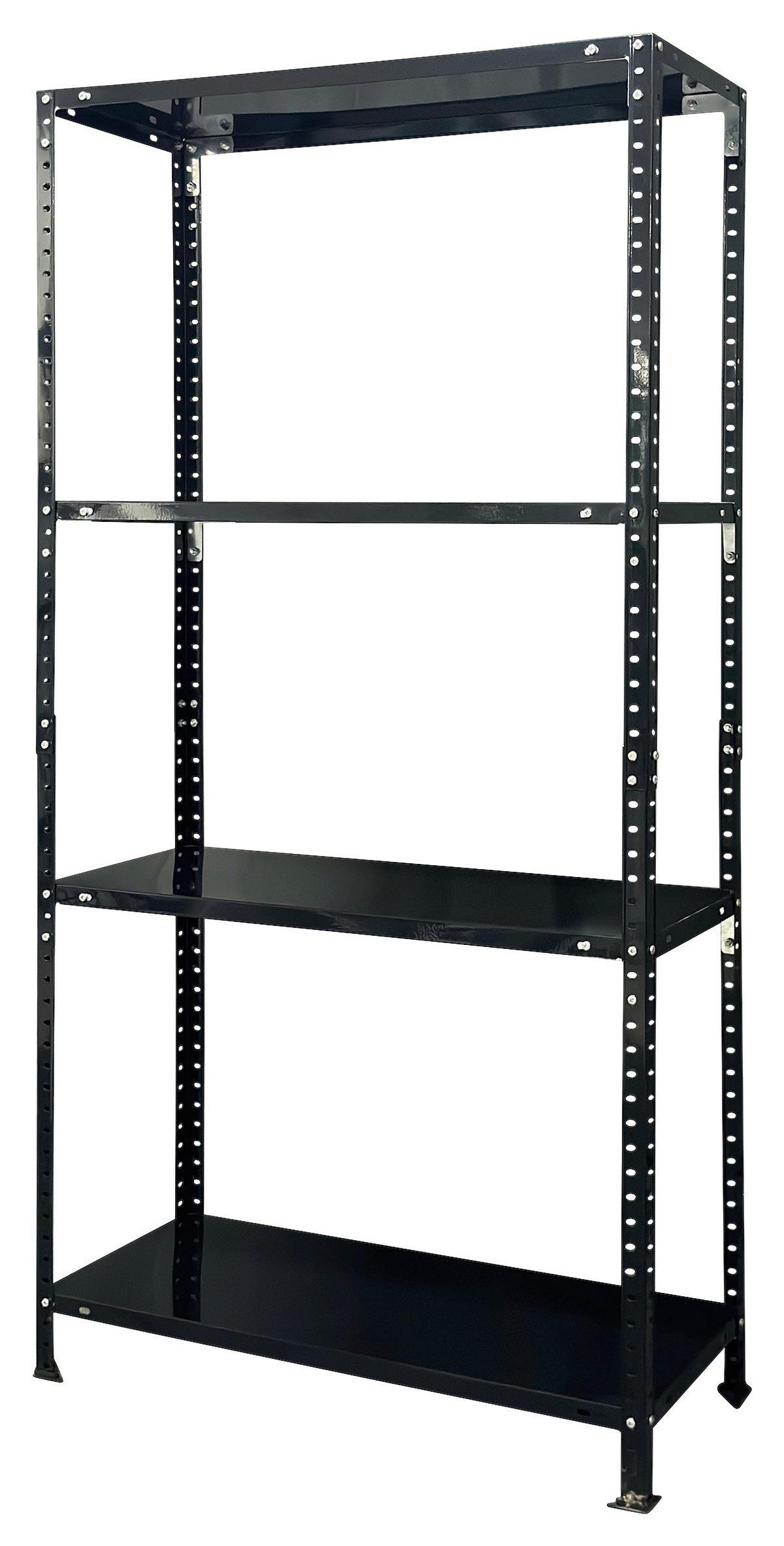Schraubregal schwarz B/H/T: ca. 75x150x30 cm Schraubregal 150x75x30cm S - schwarz (75,00/150,00/30,00cm)