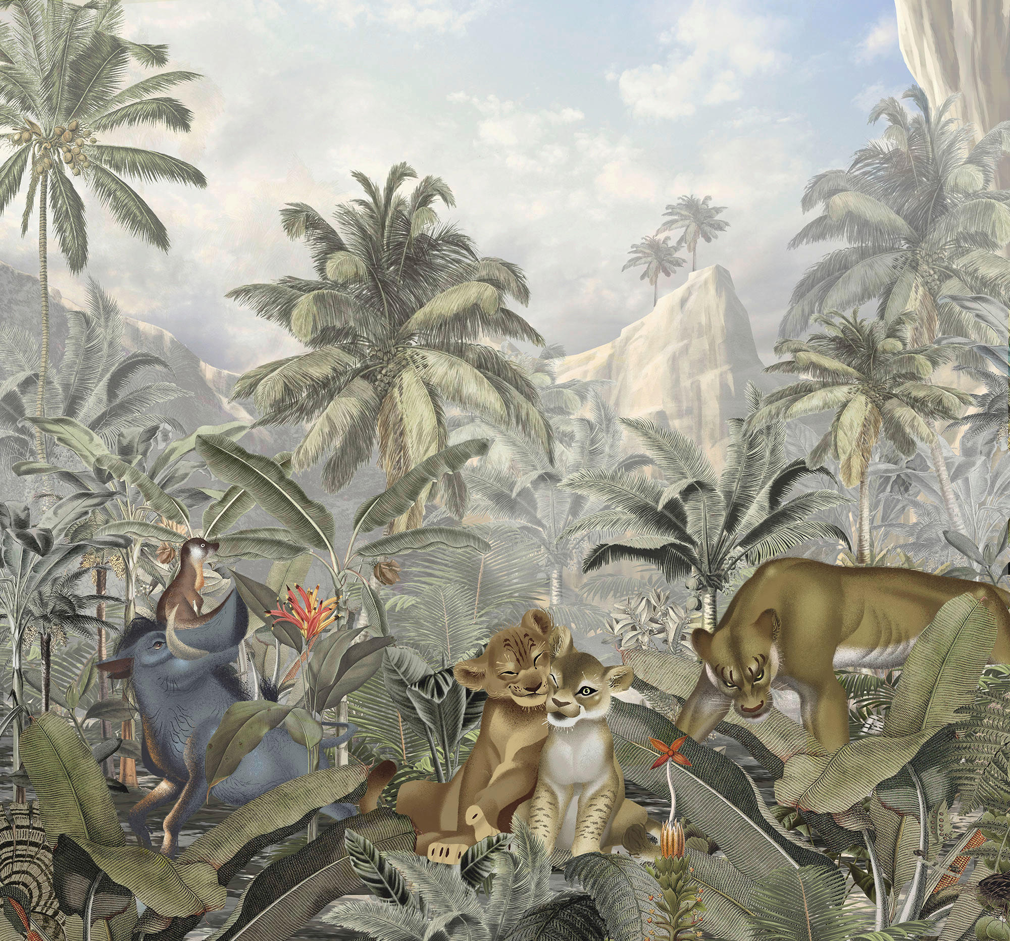 Komar Fototapete Lion King Hills IADX6-088 B/H: ca. 300x280 cm Lion King Hills IADX6-088 - (300,00/280,00cm) - Komar