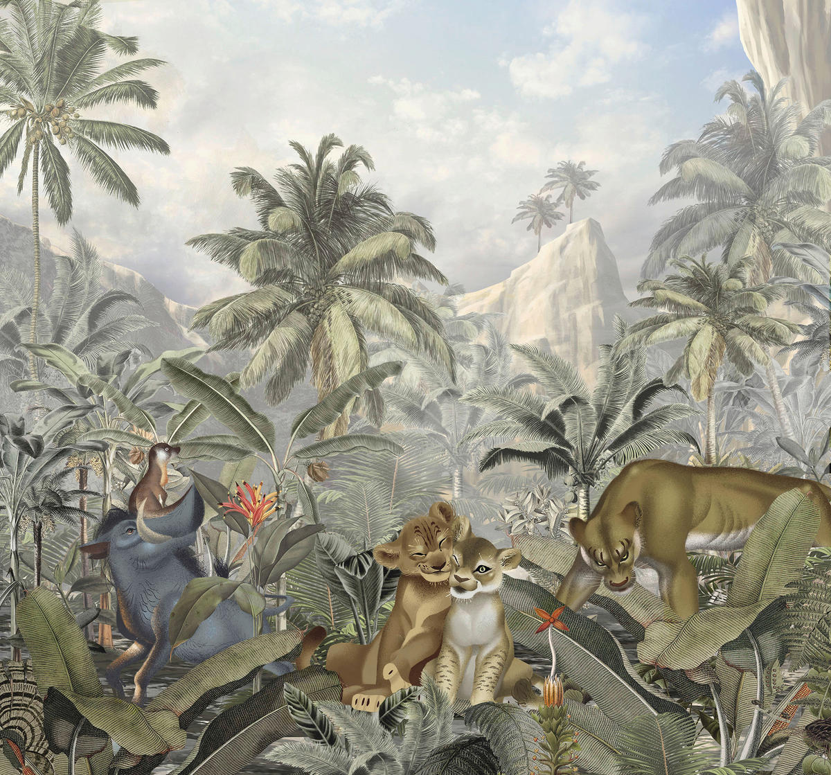 Komar Fototapete Lion King Hills IADX6-088 B/H: ca. 300x280 cm Lion King Hills IADX6-088 - (300,00/280,00cm) - Komar