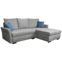 Ecksofa Marseille II grau Webstoff B/H/T: ca. 218x90x168 cm Marseille II - schwarz/grau (218,00/90,00/168,00cm)