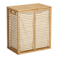 Zeller Wäschesammler natur Baumwolle B/H/L: ca. 33x61x535 cm Wäschesammler - weiß/natur (535,00/33,00/61,00cm) - Zeller