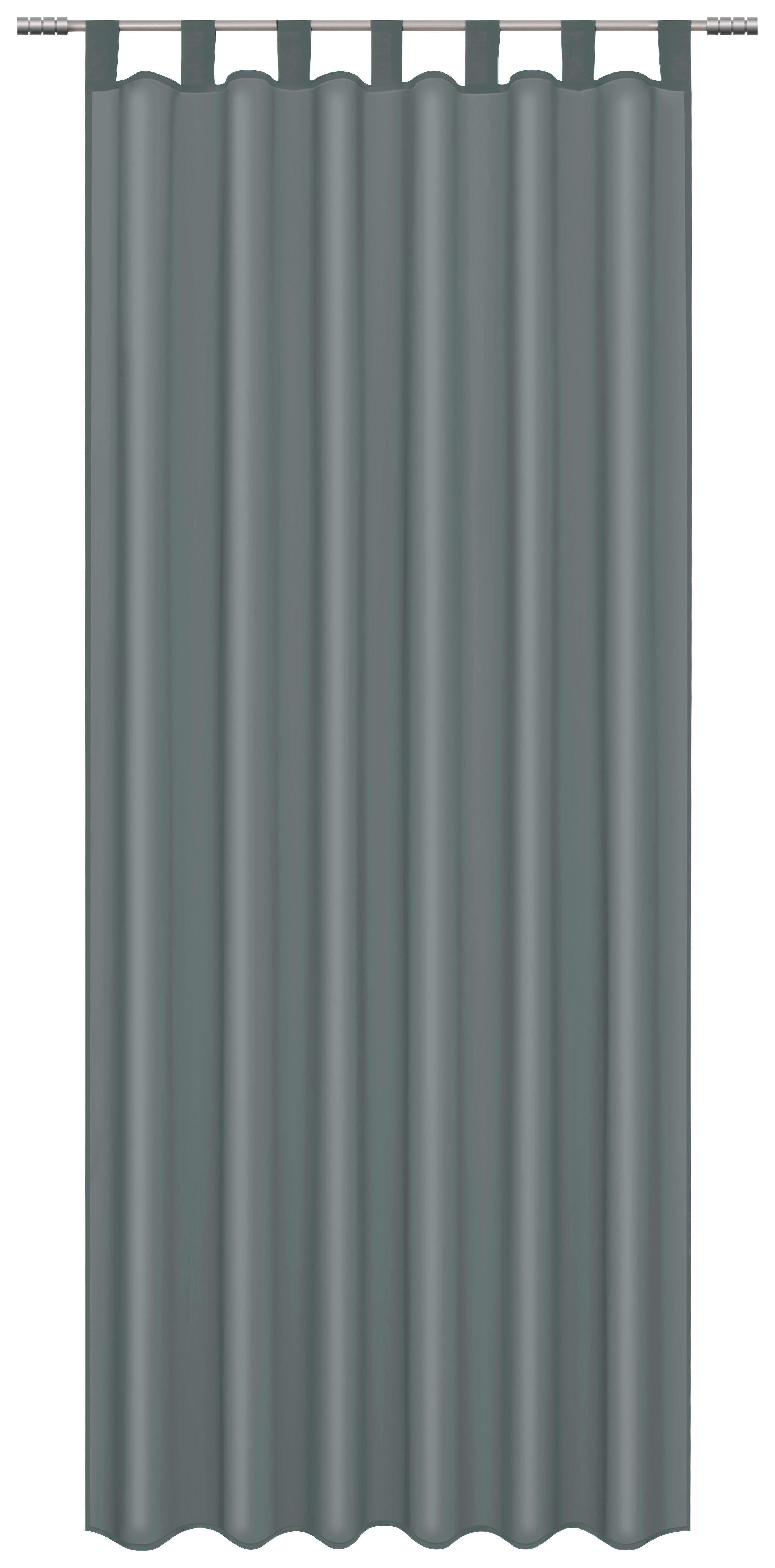 Thumbnail - ACUS design collection Schlaufenvorhang Silk anthrazit B/L: ca. 140x225 cm