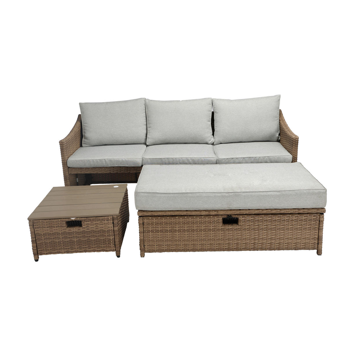 POCOline Gartensitzgruppe Anna braun Stahl Anna - braun/natur - POCOline