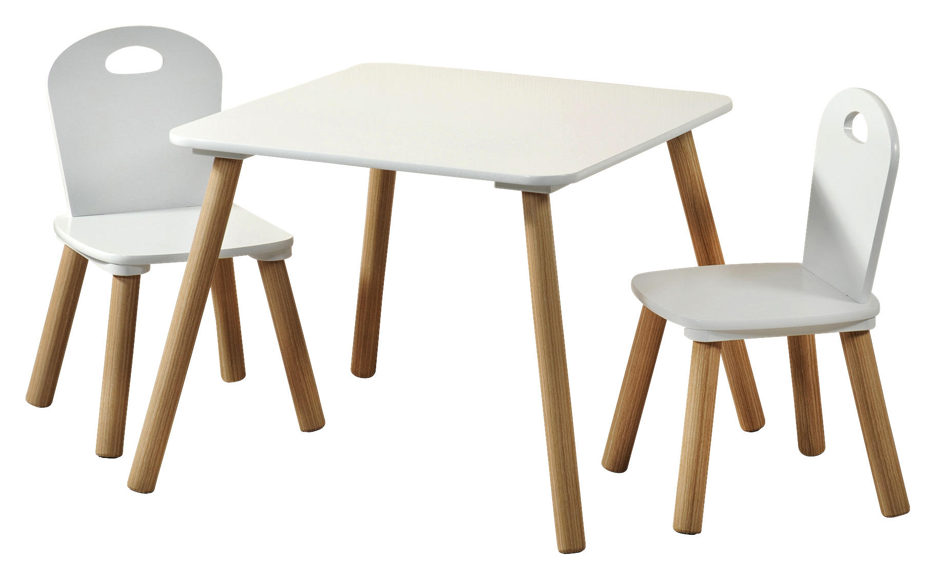 Kesper Kindertisch mit zwei Stühlen weiß Spanplatte Kindertisch_mit_2_Stühlen - weiß