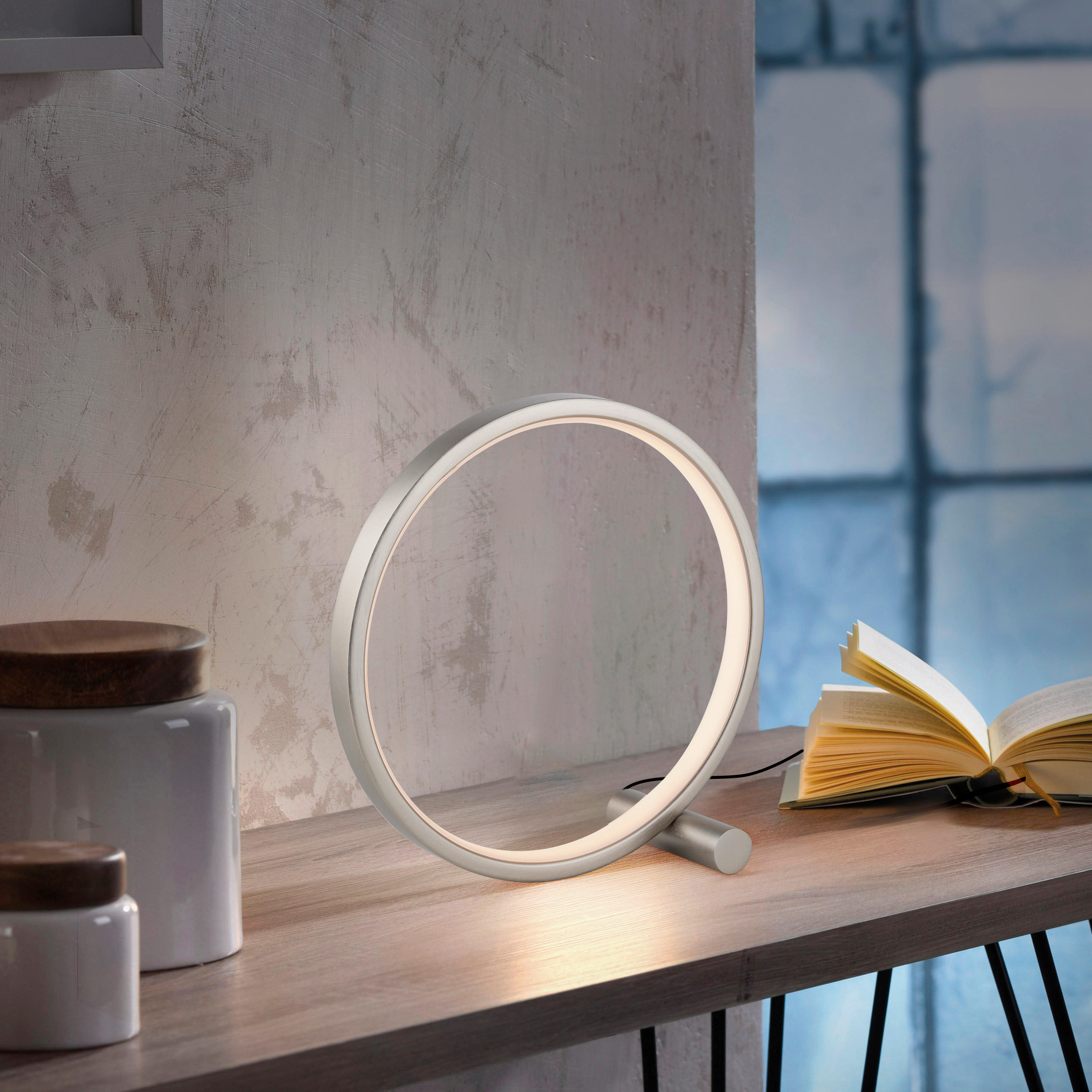 Just Light LED Tischleuchte silber Eisen 1 Brennstellen LED-Tischleuchte_Mini-Ritus - silber - Just Light