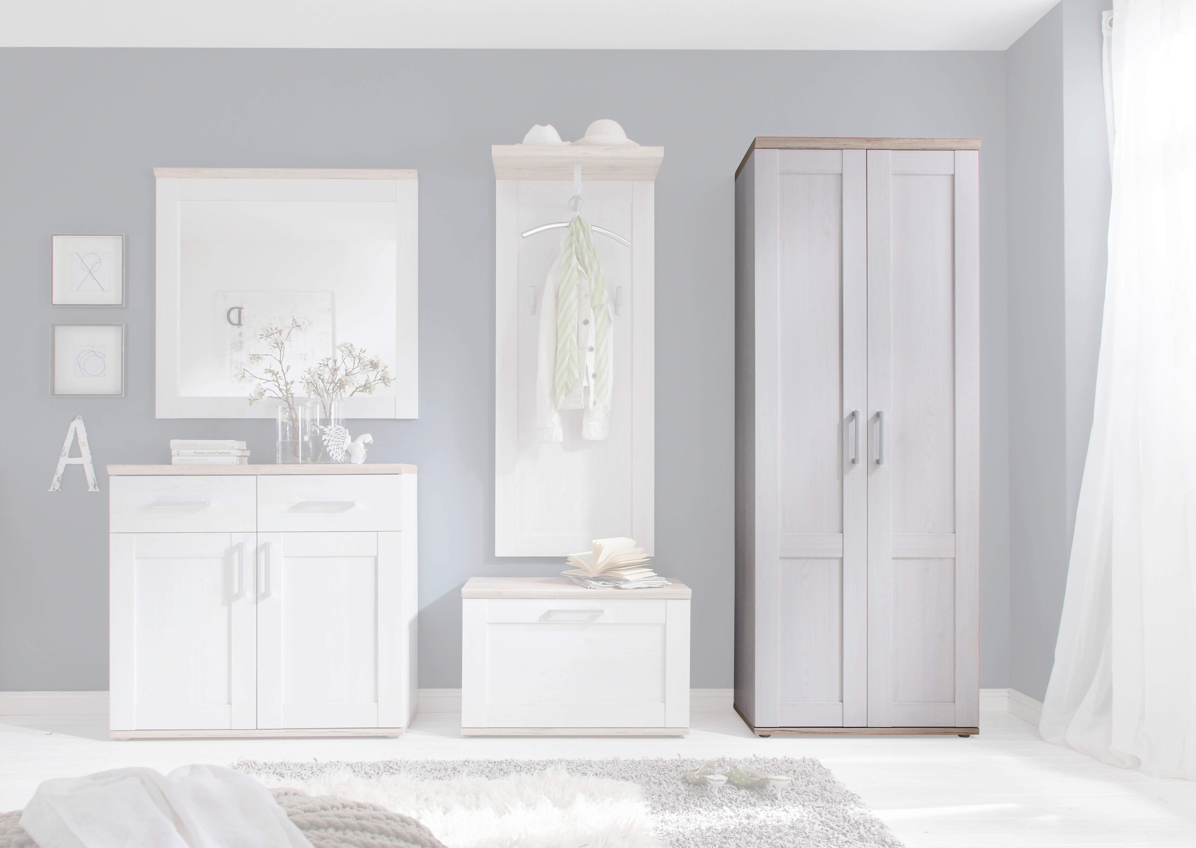 Garderobenschrank Romance Eiche San-Remo Nachbildung Sibiu Lärche Nachbildung B/H/T: ca. 76x201x39 cm Romance - Eiche (76,00/201,00/39,00cm)