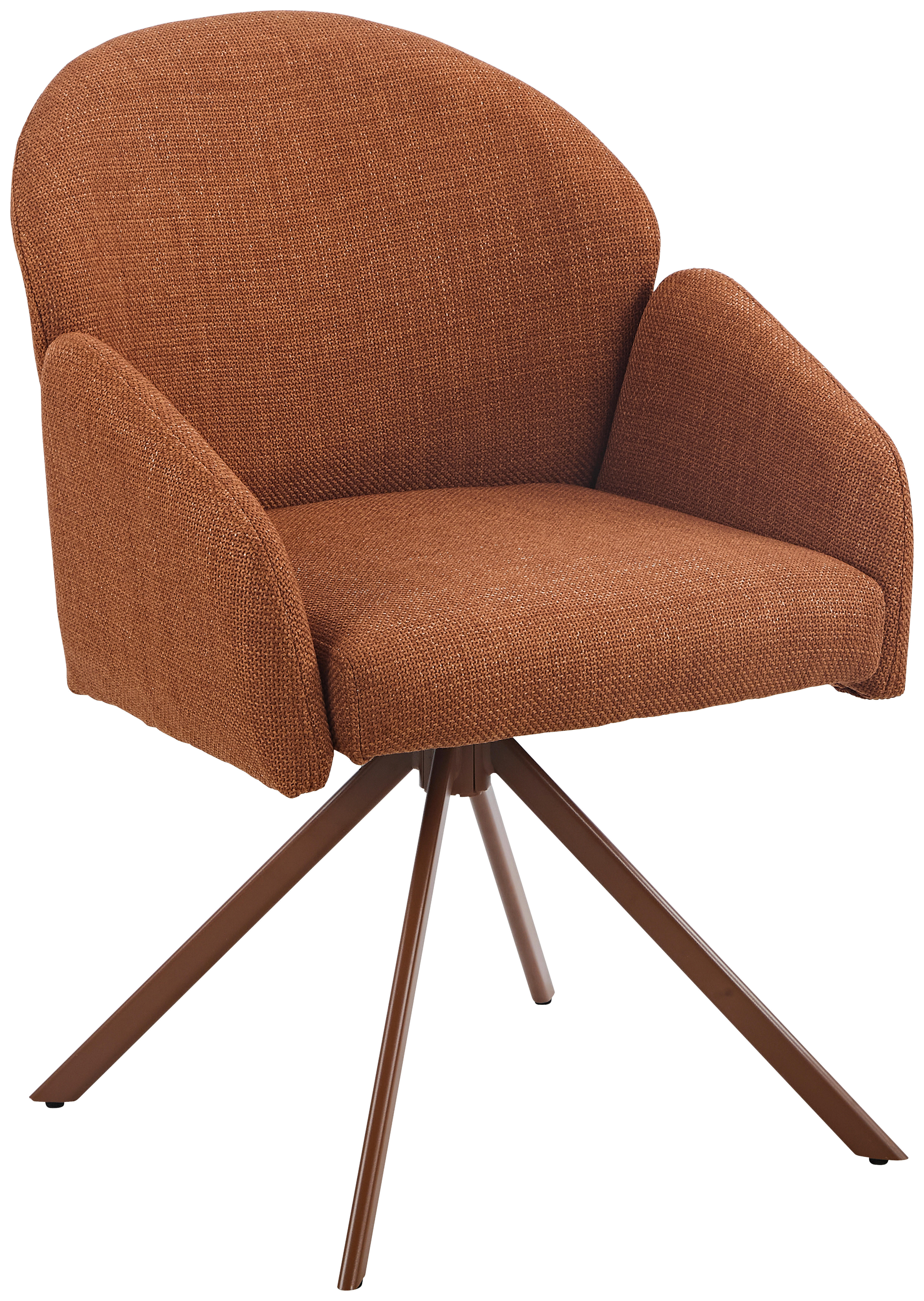 Drehstuhl Holly Kupfer Microfaser Webstoff B/H/T: ca. 57x84x61 cm Holly - Kupfer (57,00/84,00/61,00cm)
