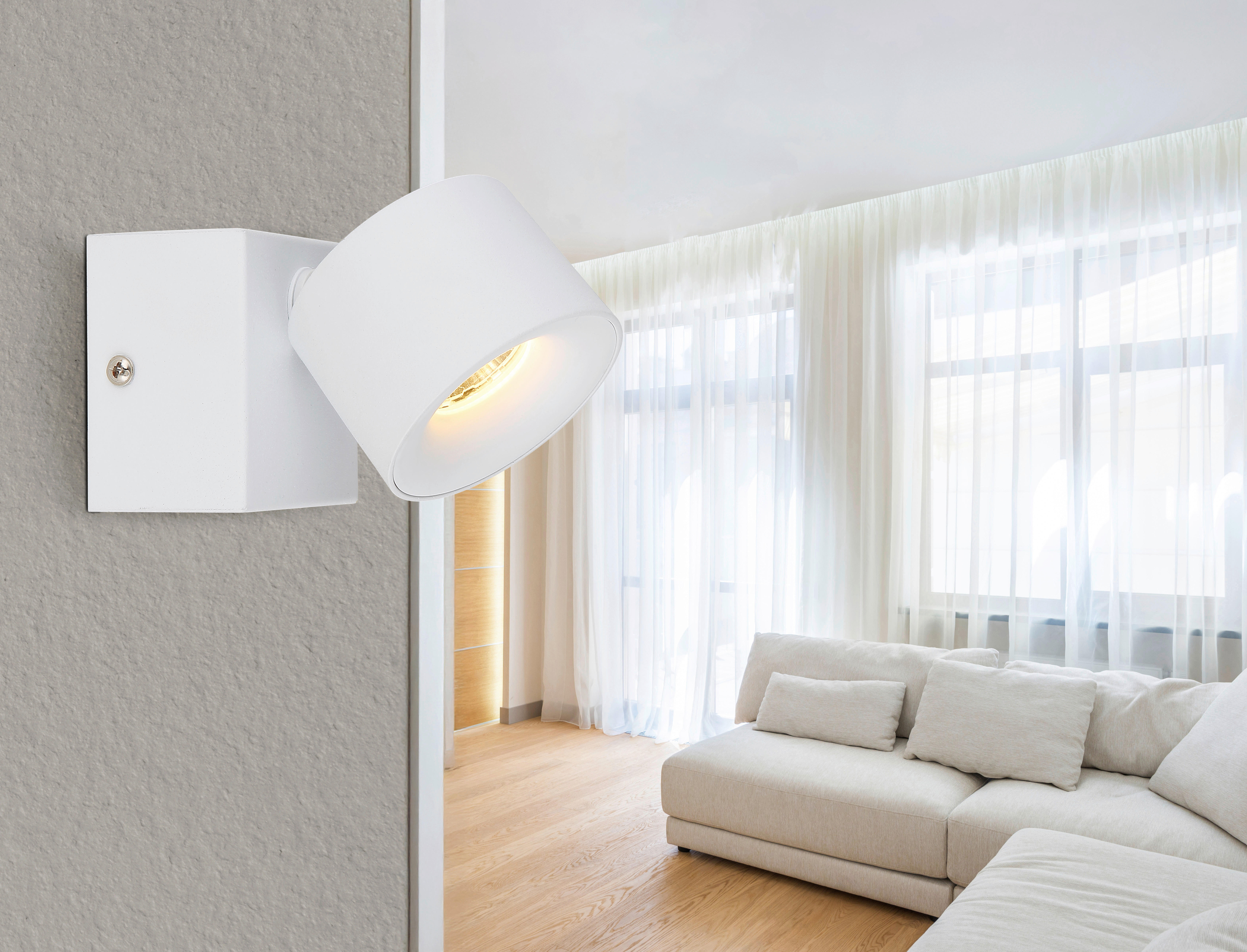 GLOBO LED-Spot RAE 56961-1W weiß Metall Kunststoff B/H: ca. 7,2x9,5 cm 1 Brennstellen RAE - weiß (7,20/9,50cm) - GLOBO
