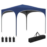 Outsunny Pavillon blau Polyester-Mischgewebe B/H/L: ca. 295x255x295 cm Pavillon - blau (295,00/295,00/255,00cm) - Outsunny