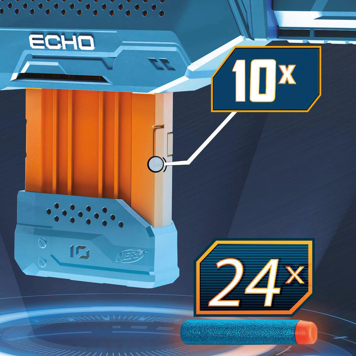 Hasbro Wasserblaster Nerf orange B/H/L: ca. 3x7x68 cm Nerf - orange/blau (68,00/3,00/7,00cm) - Hasbro